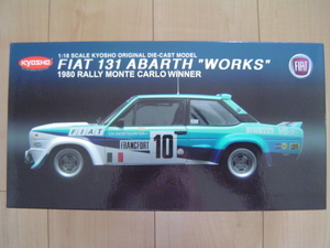  Kyosho Fiat 131 abarth Works 1980 rally Monte Carlo winner 1/18 FIAT ABARTH Rally 