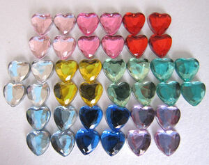 [ nails deco parts ]4 millimeter acrylic fiber Heart 10 color 300 piece * color number designation possible 