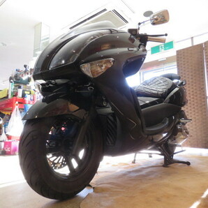 □ヤマハ マジェスティ 250 JBK-SG20J ブラック 走行距離 25060km 250cc 社外マフラー 実動! ビッグスクーター バイク 札幌発 ★の画像3