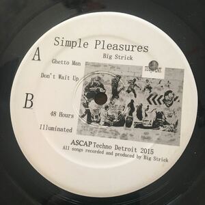 Big Strick Simple Pleasures 12インチレコード deephouse デトロイト