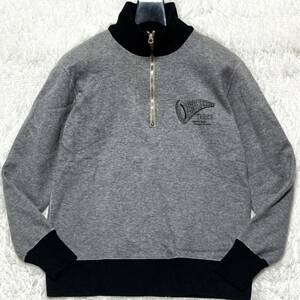 WEST RIDE★名作★HALF ZIP HEAVY MC JERSEY★ハーフジップ スウェット ヘビー 裏起毛 エルボーパッチ 灰 40 ウエストライド WESTRIDE