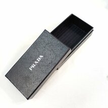 極美品 プラダ ロボット レザー キーリング チャーム キーホルダー エナメルメタル トライアングルロゴ PRADA 中古 ★_画像8