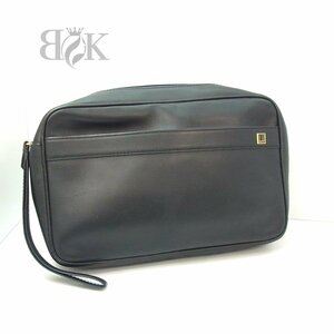  Dunhill second bag leather black clutch bag *