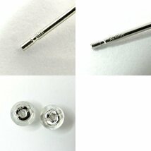 Pt900 デザインピアス 1.5g モチーフ幅2.2～2.5ｍｍ 高さ：26.4mm プラチナ 超音波洗浄済み ∞_画像9