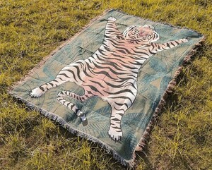  blanket rug picnic mat camp outdoor cot for tent for sleeping area in the vehicle . tiger chair cover 