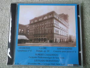 即♪CD-R盤:R・カサドシュとバーンスタインのサン=サーンス、フォーレ(^^♪1961年10月28日ライヴ