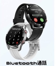 最新型 新品 スマートウォッチ 白 バンド バンド ベルト ビジネス Bluetooth 腕時計 多機能 ECG PPG 通話 防水 心拍 歩数 睡眠 健康管理_画像7