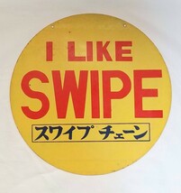 ホーロー看板 I LIKE SWIPE スワイプ チェーン 昭和レトロ ブリキ看板 両面同柄 ヴィンテージ 希少 _画像1