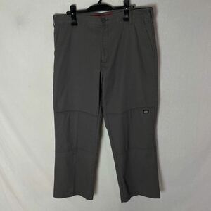 ディッキーズ　ワークパンツ ダブルニー 古着　36×30 グレー　ヴィンテージ WORK WEAR