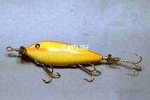 VINTAGE WOODEN LURE HEDDON　GLASS EYE SWISHER 4002-Ｊ2Ｐ USA MADE #OLDLURE #ARTLURE_VINTAGE ＃ヴィンテージルアー_画像8