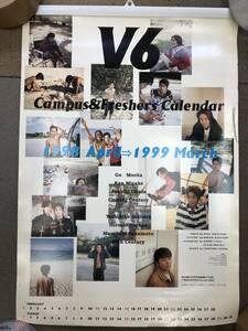[グッズ] カレンダー「V6：1998年4月～1999年3月」 縦幅×横幅：約53cm×37.2cm ジャニーズ アイドル・タレントグッズ