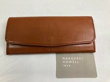 長財布　小銭入れ付　牛革　明茶２　英国MARGARET　HOWELL★未使用格安！_画像1