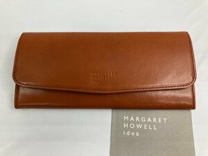 長財布　小銭入れ付　牛革　明茶１　英国MARGARET　HOWELL★未使用格安！