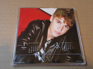 ジャスティン・ビーバー/JUSTIN BIEBER★2012年 CDサイズ カレンダー★UNDER THE MISTLETOE特典 当時物 非売品