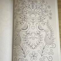 海外ぬりえ　カラーリングブック大人のぬりえ Folk Flowers Adult Coloring Book: Beautiful Folk Art Coloring Book_画像9