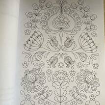 海外ぬりえ　カラーリングブック大人のぬりえ Folk Flowers Adult Coloring Book: Beautiful Folk Art Coloring Book_画像6