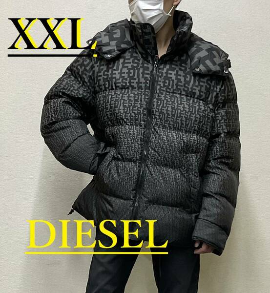 ディーゼル　パデッド ジャケット 1322　XXLサイズ　ブラック　モノグラム　新品 タグ付　DIESEL　W-STEP-MON　A08150 0WEAG