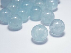 アクアマリン 粒売 天然石 丸玉 Aquamarine 直径約10mm 1粒 nbaq-10 auc