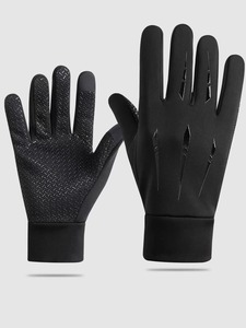 メンズ アクセサリー 手袋 1ペア 防風性 防水 フリースライン 冬 男性用 , フル 指 付き タッチスクリーン 機能 オートバ