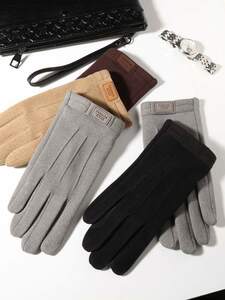  men's accessory gloves men's gloves, warm .. manner .,.. winter, touch screen, gray, black 