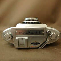 FK-16　ヴィンテージカメラ　MINOLTA　A-2 レンジファインダー　シャッターOK　現状品　20231025_画像8