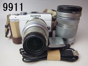 FK-9911　OLYMPUS　PEN E-PL1 レンズ2本　フラッシュ・充電コード　簡易動作OK