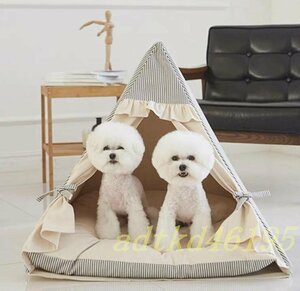 美品 トライアングルベッド / 愛犬用ベッド / 室内ベッド / ペット2色からお選びいただけます