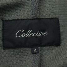 美品★ Collective コレクティブ メンズビギ 通年 1B ストレッチ アンコン テーラード ジャケット Sz.M　メンズ グレー　A3T11104_9#O_画像6