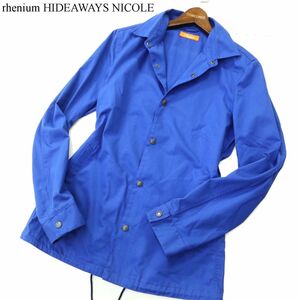 rhenium HIDEAWAYS NICOLE ハイダウェイ ニコル 通年 ポリ&コットン★ コーチ ジャケット Sz.48　メンズ　A3T11195_9#O