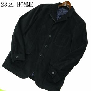 23区 HOMME オム 秋冬 総裏★ ワーク ジャケット カバーオール Sz.48L　メンズ 黒　A3T11305_9#N