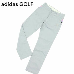 adidas GOLF アディダス ゴルフ 通年 3本ライン★ ストレッチ テーパード スラックス パンツ Sz.76　メンズ　A3B04690_9#R