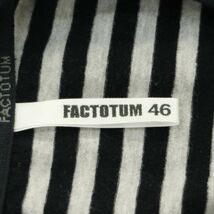 FACTOTUM ファクトタム 秋冬 ウール混★ 長袖 クルーネック ボーダー カットソー ロンTシャツ Sz.46　メンズ 日本製　A3T11328_9#E_画像5