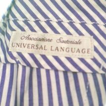 UNIVERSAL LANGUAGE ユニバーサルランゲージ 秋冬 comero イタリア製生地★ ウール スラックス パンツ Sz.S　メンズ 灰　A3B04745_A#Q_画像8