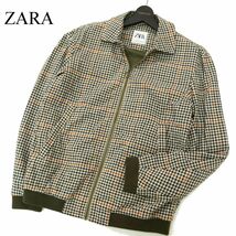 ZARA ザラ マン 現行タグ★ 通年 オーバーサイズ チェック ブルゾン ジャケット Sz.M　メンズ ビッグシルエット　A3T11946_A#O_画像1