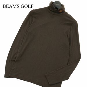 BEAMS GOLF ビームス ゴルフ 秋冬 裏起毛★ ストレッチ タートルネック 長袖 カットソー ロンTシャツ Sz.S　メンズ　A3T11927_A#E