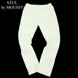 AZUL by MOUSSY アズール マウジー 通年 スウェット ドビー ホワイト リメイク★ デニム パンツ ジーンズ Sz.L　メンズ 白　A3B04906_A#R