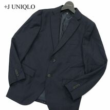 21AW★ +J UNIQLO ユニクロ × ジルサンダー 通年 総裏 ウール テーラード ジャケット Sz.S　メンズ ネイビー　A3T11935_A#O_画像1