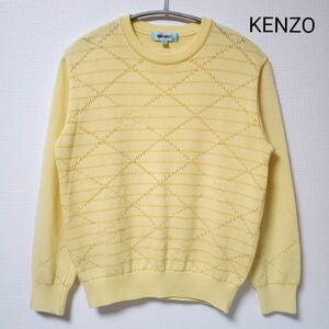 ケンゾー　ゴルフ　ニット　セーター　刺繍ロゴ　イエロー　日本製