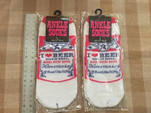 2個 株式会社 オクタニコーポレーション ANKLE SOCKS 23~26cm ソックス 靴下 未開封 アイラブビール