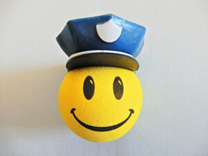 おまわりさん？Happy Police Officer Antenna Ball スマイルの警察官？のアンテナボール 警備員 ガードマン 長期保管 コレクション放出！
