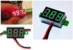 [7日保証] デジタル電圧計 0-99.9V/3-30V 3線式 #9