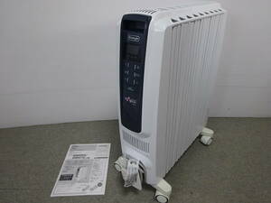 中古 DeLonghi デロンギ オイルヒーター ドラゴンデジタルスマート QSD0915BL 1500W 9枚フィン 10～13畳 元箱なし