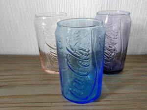 平成 レトロ コカ・コーラ ガラス タンブラー グラス 3個セット「Coke glass」