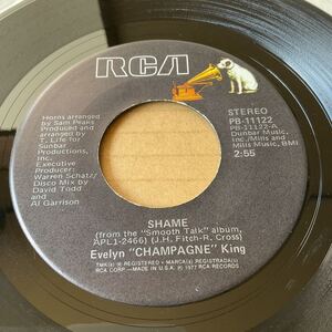 7インチ EVELYN CHAMPAGNE KING - SHAME / DANCIN', DANCIN', DANCIN'