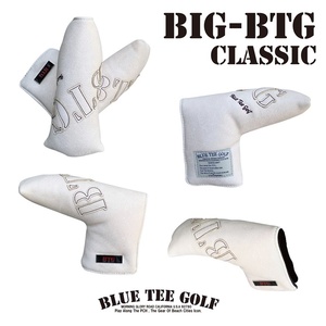 ●3オークション♪ 送料無料【PTB-WH】ブルーティーゴルフ 【BIG BTG - Classic：ホワイト】パター用（ブレード型）カバーBLUE TEE GOLF 