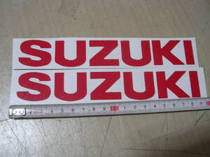 スズキ　SUZUKI　タンク　カウル　ステッカー　19㎝　赤2枚 かんたん