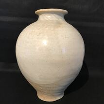 李朝 粉引 瓶 壺　61 コレクター放出品　蔵出し_画像1