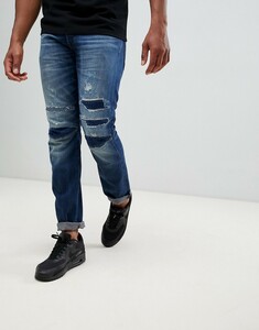 G-STAR RAW/ジースターロウ/3301 Tapered 3D-Restored Jeans/３Dテーパードデニムパンツ/リペア・ダメージ加工/W31×L32