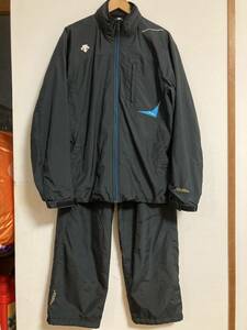 ★美中古 DESCENTE デサント EKS エクスプラスサーモ ZIPジャケット パンツ 上下セット XA ブラック パーカ セットアップ