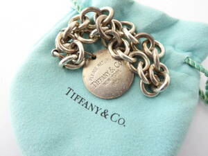 TIFFANY&CO. ティファニー リターントゥ サークルタグ チェーン ブレスレット シルバー925 長さ19cm 重さ36g 定形外郵便一律220円⑬ B1-a